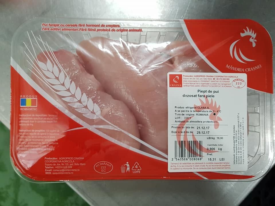 Carne proaspătă de pasăre ambalată Mândria Crasnei